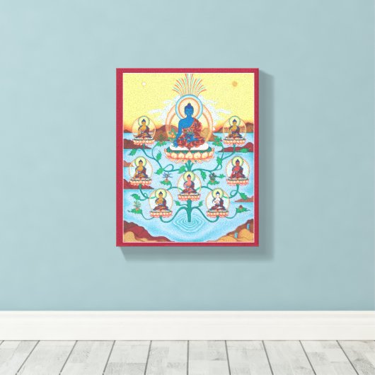 CANVAS - 8 Medicine Budhas - Masters of Healing キャンバスプリント (インサイチュ (ウッドフロア))