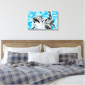 Canvas Art : Dolphin 遊 at  キャンバスプリント (インサイチュ (寝室))