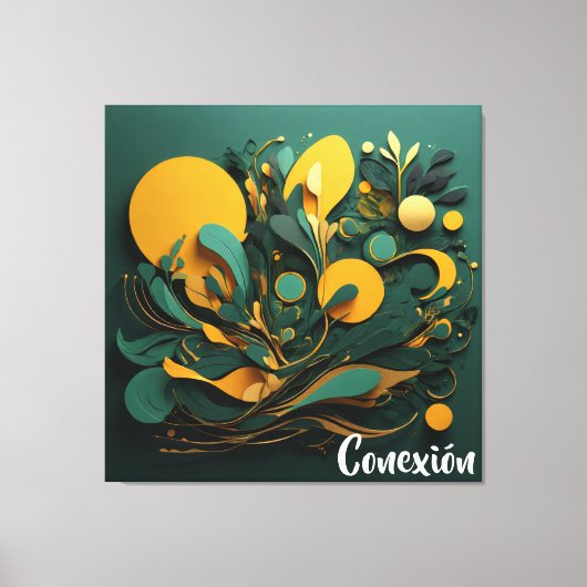 Canvas Arte Abstracto Biodiversidad Viva Conexión キャンバスプリント (正面)