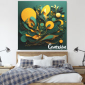 Canvas Arte Abstracto Biodiversidad Viva Conexión キャンバスプリント (インサイチュ (寝室))