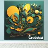 Canvas Arte Abstracto Biodiversidad Viva Conexión キャンバスプリント (インサイチュ (ウッドフロア))