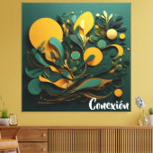 Canvas Arte Abstracto Biodiversidad Viva Conexión キャンバスプリント (インサイチュ (リビング))