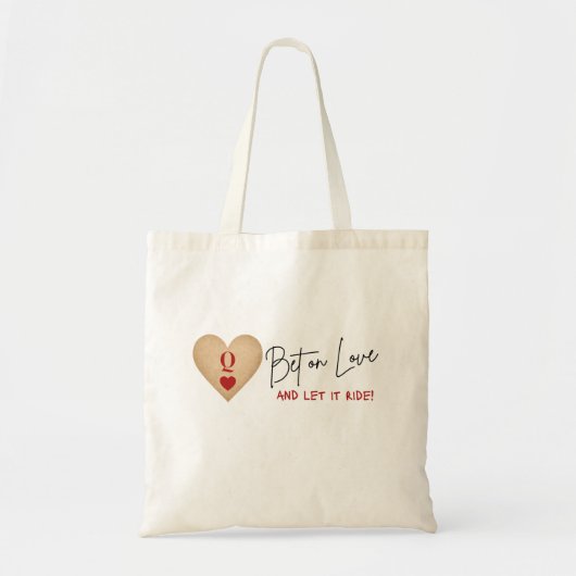 Canvas Bag Bet on Love and Let it Ride! トートバッグ (正面)