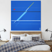 Canvas Blue Screen: Kandinsky's Art キャンバスプリント (インサイチュ (寝室))