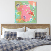 Canvas cow chicken bird キャンバスプリント (インサイチュ (寝室))