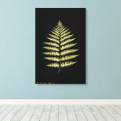Canvas Elegant Gold Fern Leaf Botanical Decor キャンバスプリント (インサイチュ (ウッドフロア))