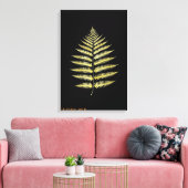 Canvas Elegant Gold Fern Leaf Botanical Decor キャンバスプリント (インサイチュ (リビング))