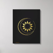 Canvas Golden Celestial Harmony Moon Sun Art キャンバスプリント (正面)