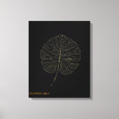 Canvas Golden Monstera Leaf Modern Noir Decor キャンバスプリント (正面)