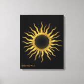 Canvas Golden Solar Eclipse Celestial Wall Art キャンバスプリント (正面)