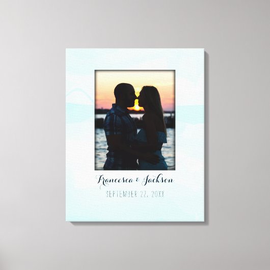 Canvas Guest Book Alternative 結婚's Photo Sign キャンバスプリント (正面)