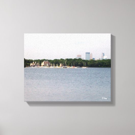 CANVAS: Lake Harriet Parkway & Mpls., Skyline, MN_ キャンバスプリント (正面)