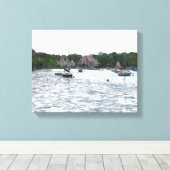 CANVAS: Lake Harriet Pavilion and Boats_ キャンバスプリント (インサイチュ (ウッドフロア))