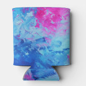 Canvas Mystery:抽象芸術油テクスチャ 缶クーラー (裏面)