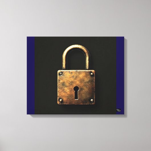 Canvas Old Padlock キャンバスプリント (正面)