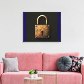 Canvas Old Padlock キャンバスプリント (インサイチュ (リビング))