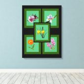 Canvas Print – フレーム内の切り花 キャンバスプリント (インサイチュ (ウッドフロア))