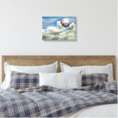 Canvas Print – 雲の中の熱気球 キャンバスプリント (インサイチュ (寝室))