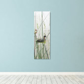 Canvas Print - American Coot in Reeds キャンバスプリント (インサイチュ (ウッドフロア))