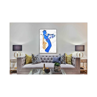 Canvas Print Art of Saxミュージシャン キャンバスプリント