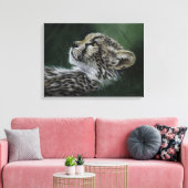 Canvas Print baby Cheetah II キャンバスプリント (インサイチュ (リビング))