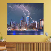 Canvas Print - Canvas Storm Over New York キャンバスプリント (インサイチュ (リビング))
