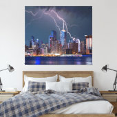 Canvas Print - Canvas Storm Over New York キャンバスプリント (インサイチュ (寝室))