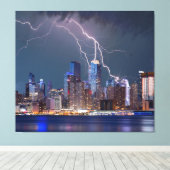 Canvas Print - Canvas Storm Over New York キャンバスプリント (インサイチュ (ウッドフロア))