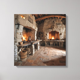 Canvas Print Castle Kitchen-2) キャンバスプリント