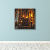 Canvas Print (Castle Stairway) キャンバスプリント (インサイチュ (ウッドフロア))