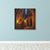 Canvas Print (Castle Stairway-3) キャンバスプリント (インサイチュ (ウッドフロア))