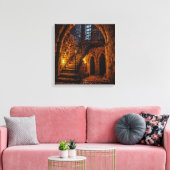 Canvas Print (Castle Stairway-3) キャンバスプリント (インサイチュ (リビング))