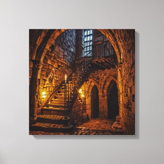 Canvas Print (Castle Stairway-3) キャンバスプリント (正面)