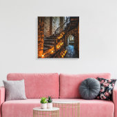 Canvas Print (Castle Stairway-4) キャンバスプリント (インサイチュ (リビング))