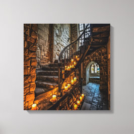 Canvas Print (Castle Stairway-4) キャンバスプリント