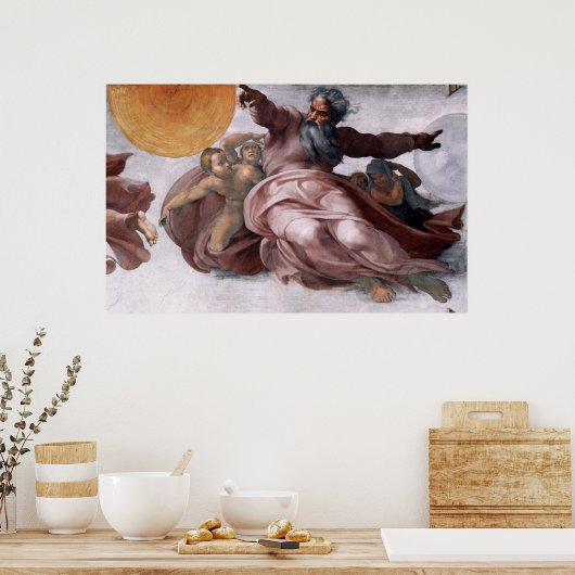 Canvas Print - Creation of Sun, Moon, and Planets ポスター (キッチン)