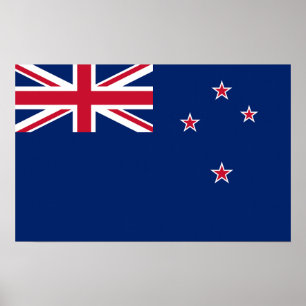 Canvas Print、Flag of New Zealand ポスター