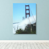 Canvas print - Fog over the Golden Gate Bridge キャンバスプリント (インサイチュ (ウッドフロア))