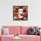 Canvas Print (Geisha and Rice Bowl) キャンバスプリント (インサイチュ (リビング))