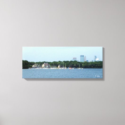 Canvas Print: Lake Harriet & Minneapolis Skyline_ キャンバスプリント (正面)