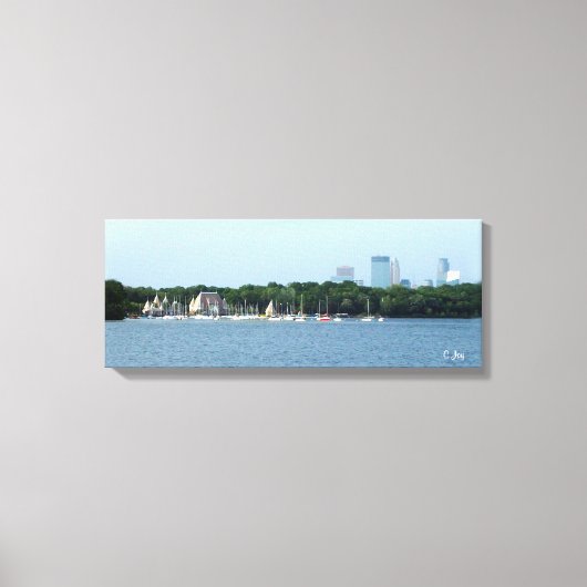 Canvas Print: Lake Harriet & Minneapolis Skyline_ キャンバスプリント (正面)