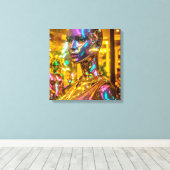 Canvas Print (Metallic Woman) キャンバスプリント (インサイチュ (ウッドフロア))