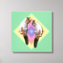 Canvas print - Mirrored Calico Cat キャンバスプリント