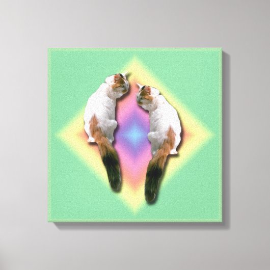 Canvas print - Mirrored Calico Cat キャンバスプリント (正面)