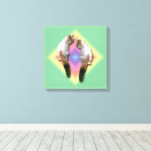 Canvas print - Mirrored Calico Cat キャンバスプリント (インサイチュ (ウッドフロア))