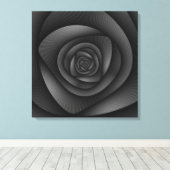 Canvas Print Spiral Labyrins (モノクロ) キャンバスプリント (インサイチュ (ウッドフロア))