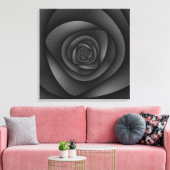 Canvas Print Spiral Labyrins (モノクロ) キャンバスプリント (インサイチュ (リビング))