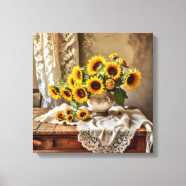 Canvas Print (Sunflowers and Lace) キャンバスプリント