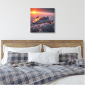 Canvas Print (Sunset UFO) キャンバスプリント (インサイチュ (寝室))
