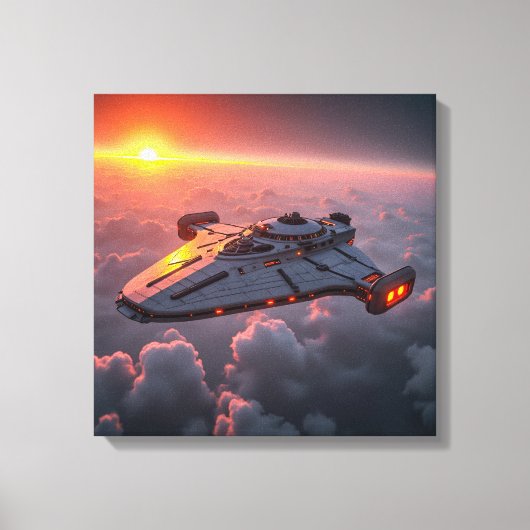 Canvas Print (Sunset UFO) キャンバスプリント (正面)